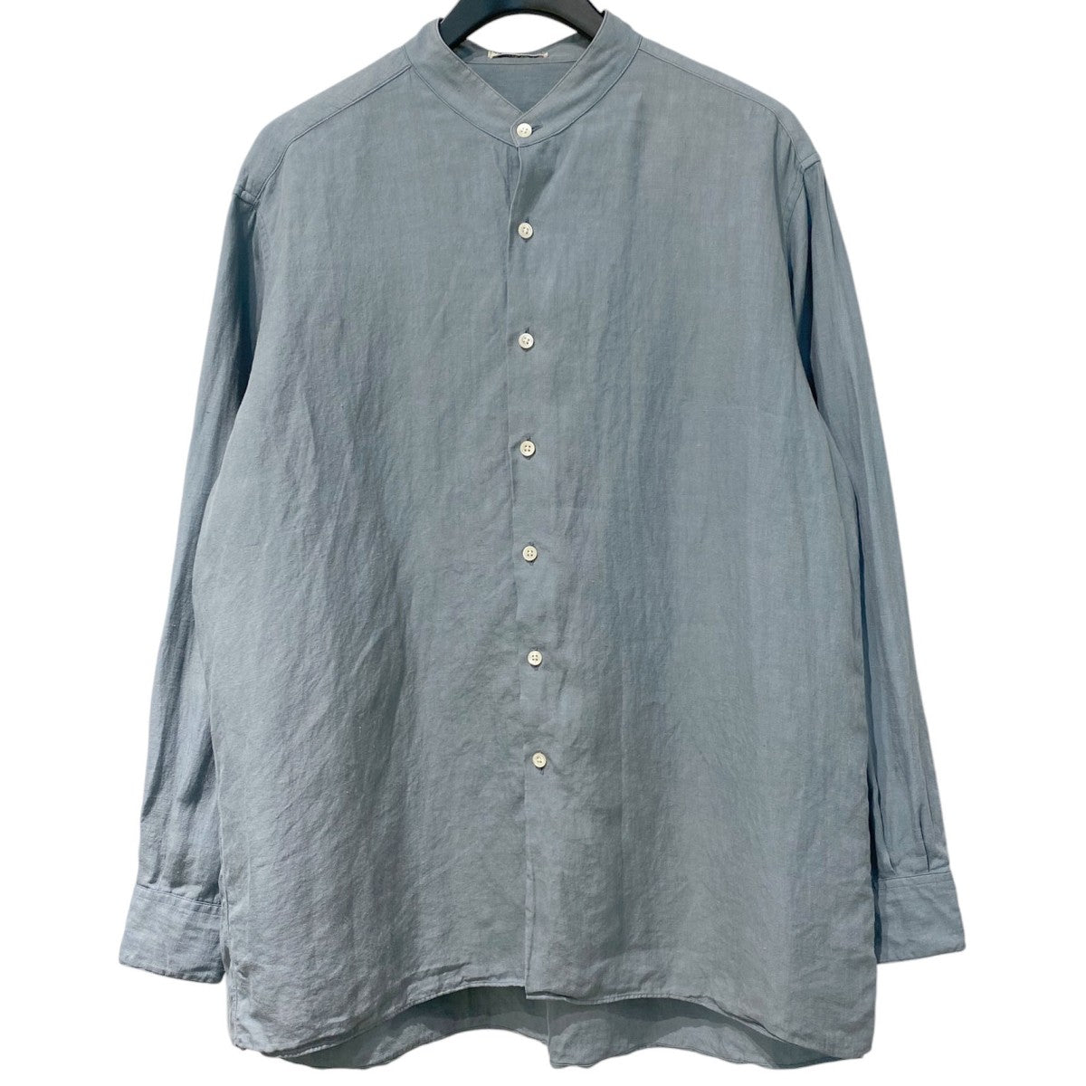 Linen Gabardine Band Collar Shirtリネンギャバジンバンドカラーシャツ