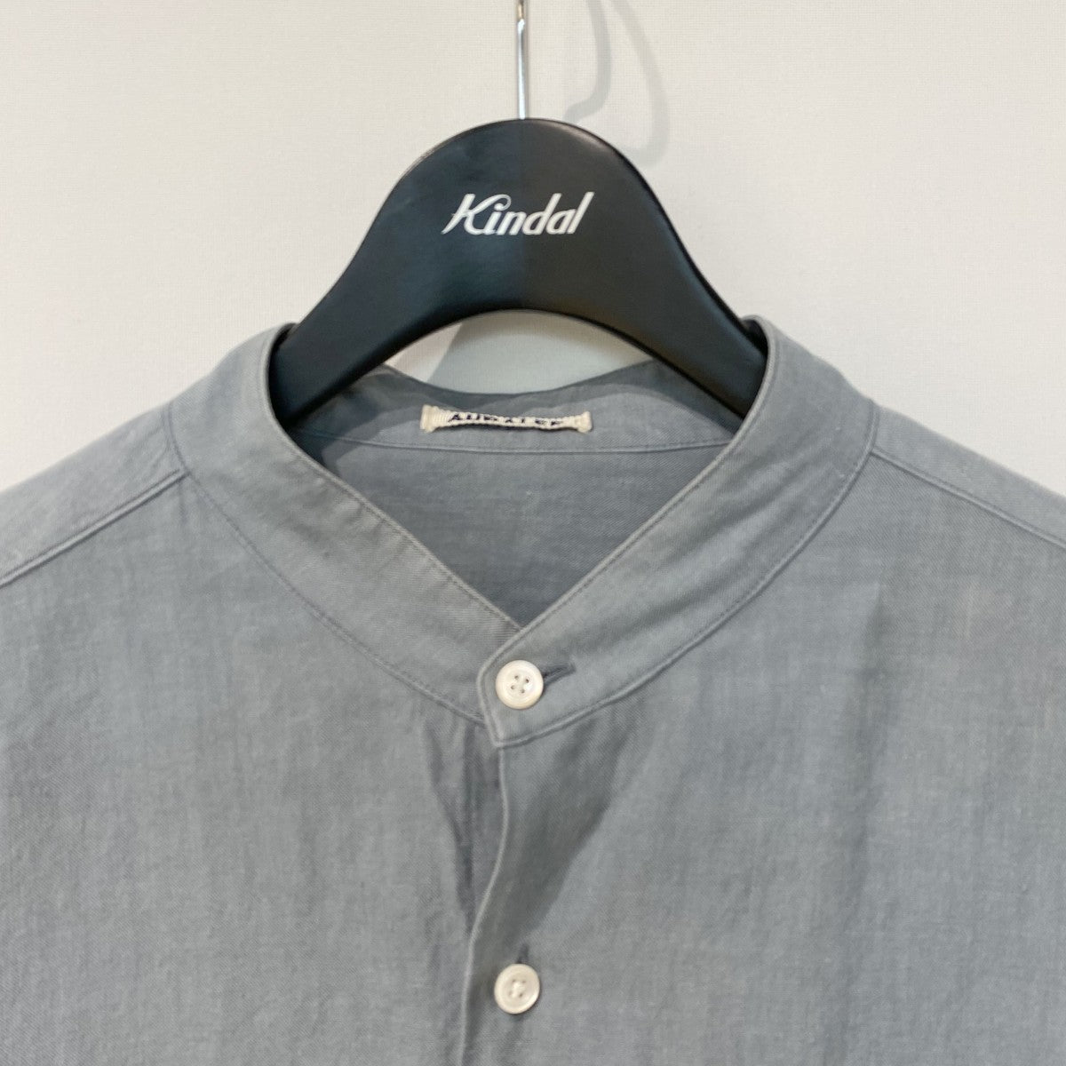 Linen Gabardine Band Collar Shirtリネンギャバジンバンドカラーシャツ
