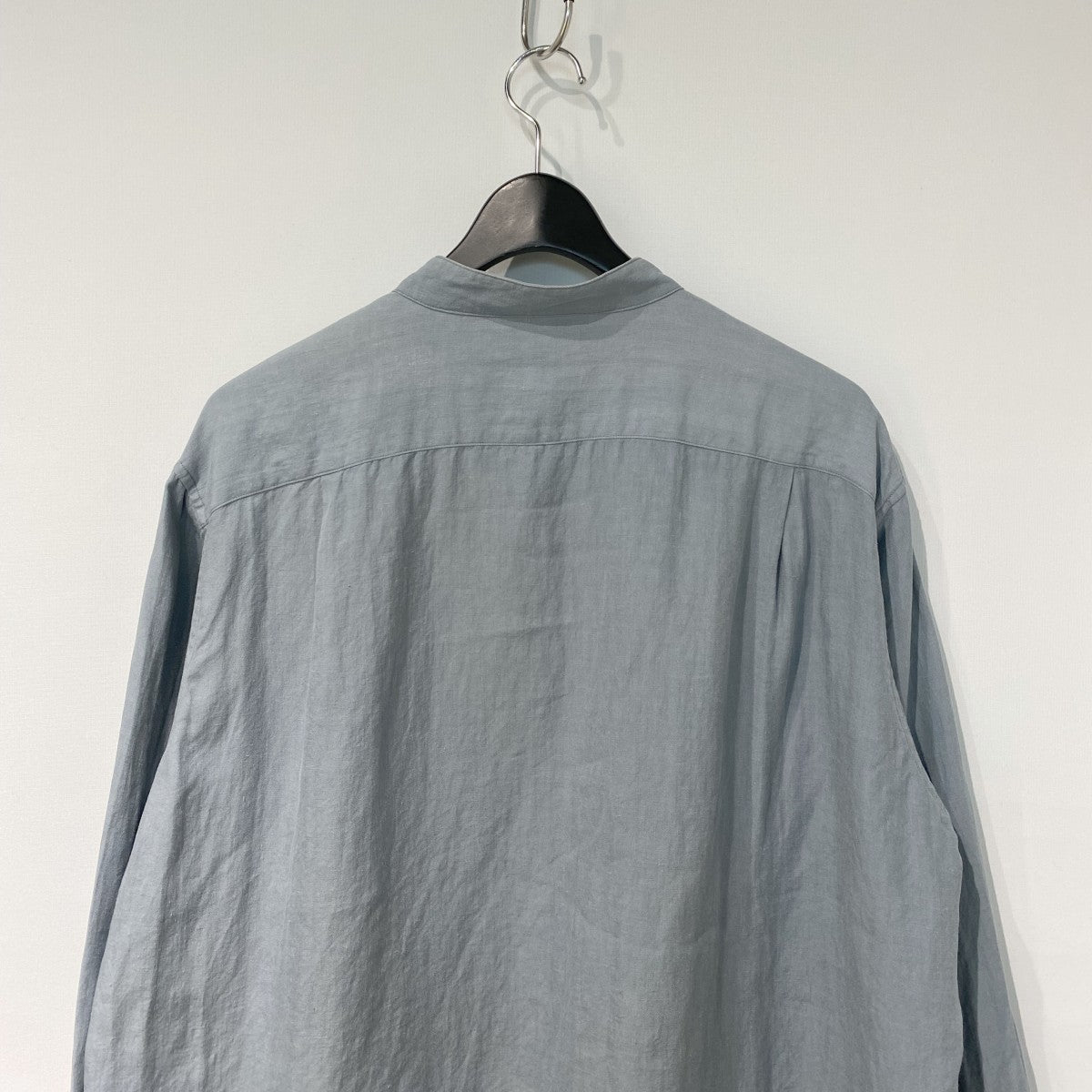 Linen Gabardine Band Collar Shirtリネンギャバジンバンドカラーシャツ