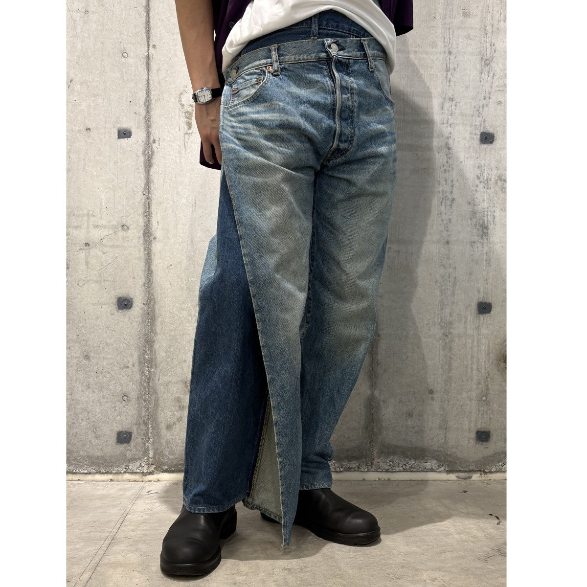 JUNYA WATANABE COMME des GARCONS×LEVI'S 25SSアシンメトリー綿デニム