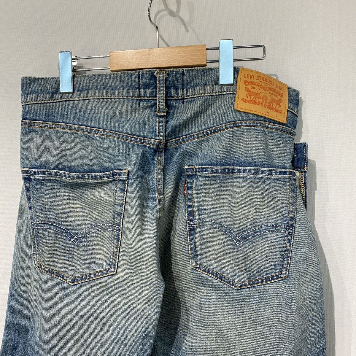 25SSアシンメトリー綿デニムパンツ Vintageヴィンテージ加工JO-P201