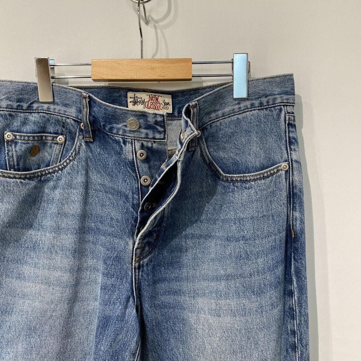26SSNew Classic Jean Denim VintageUsedヴィンテージ加工インディゴストーンウォッシュデニムパンツ
