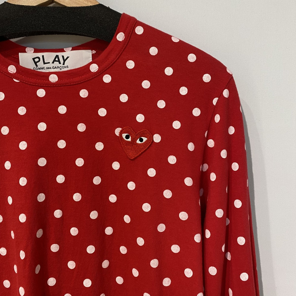 Polka Dots Long Sleeve T-ShirtポルカドットロングスリーブTシャツAX-T166