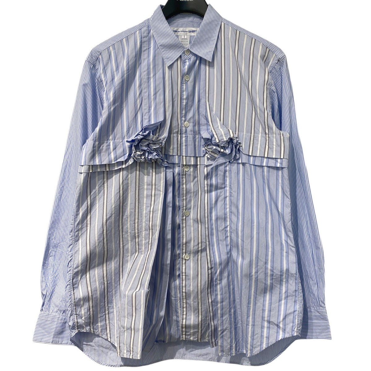 25SSPleated Stripe ShirtプリーツストライプシャツFO-B041