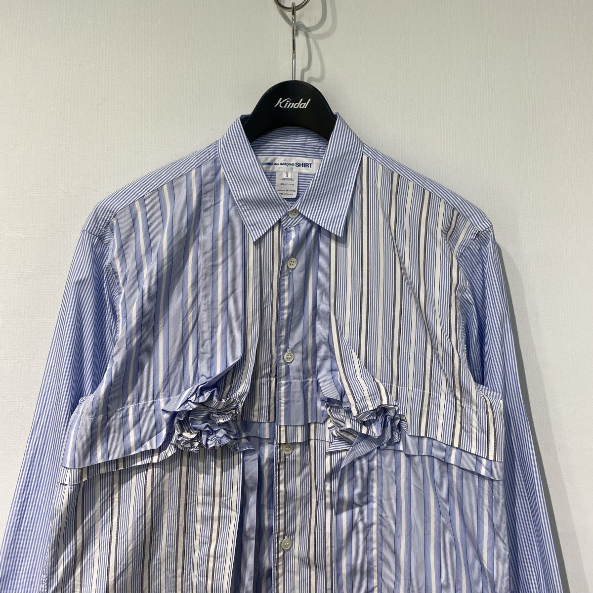 25SSPleated Stripe ShirtプリーツストライプシャツFO-B041