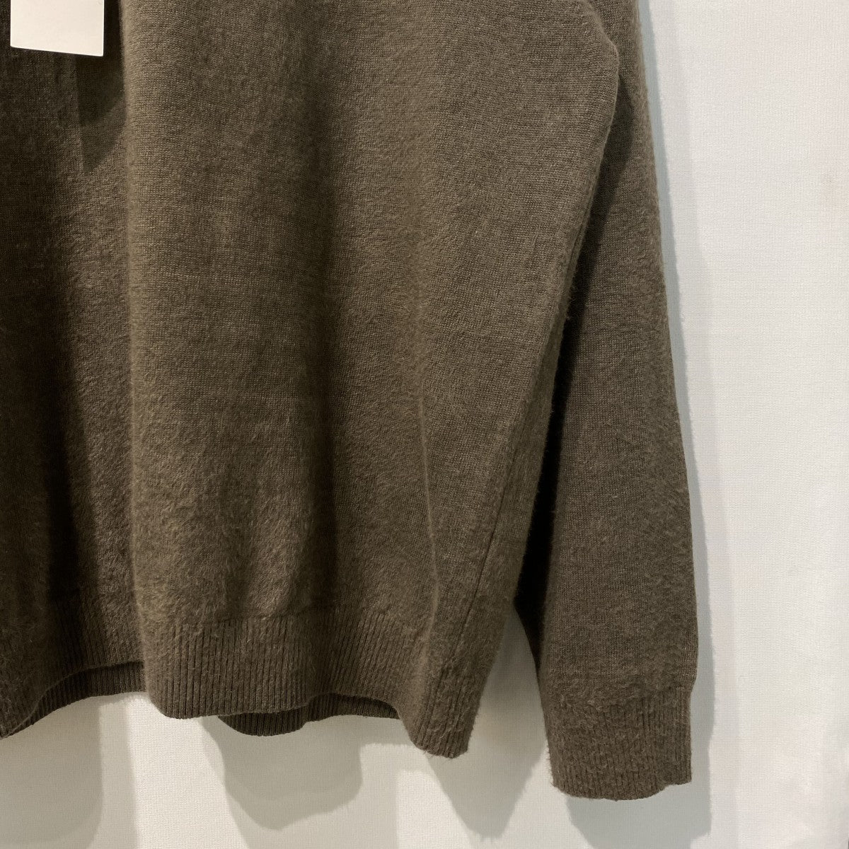 LINEN SHORT FUR V-NECK SWEATERリネンショートファーVネックセーターニット