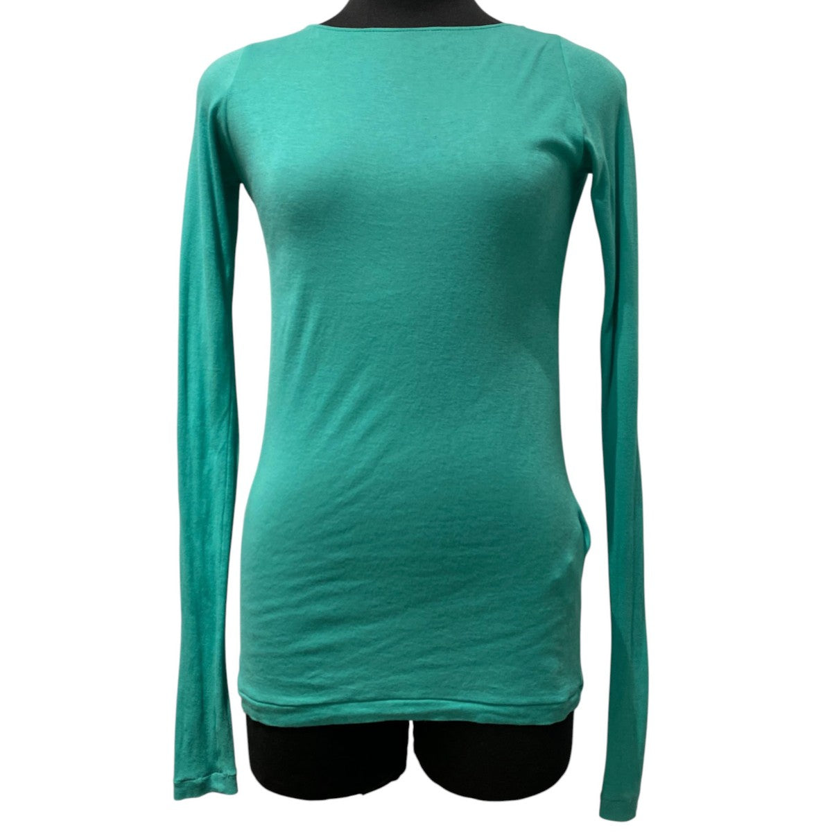 Super High Gauge Sheer Rib Boat Neck L／S TeeストレッチボートネックコットントップスA00T05HF