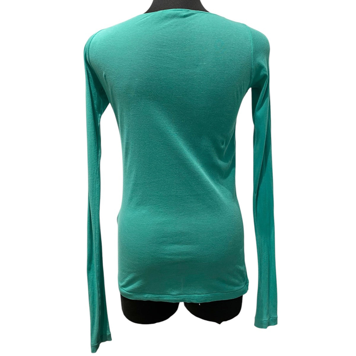 Super High Gauge Sheer Rib Boat Neck L／S TeeストレッチボートネックコットントップスA00T05HF