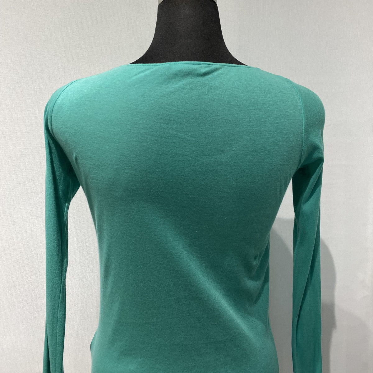 Super High Gauge Sheer Rib Boat Neck L／S TeeストレッチボートネックコットントップスA00T05HF