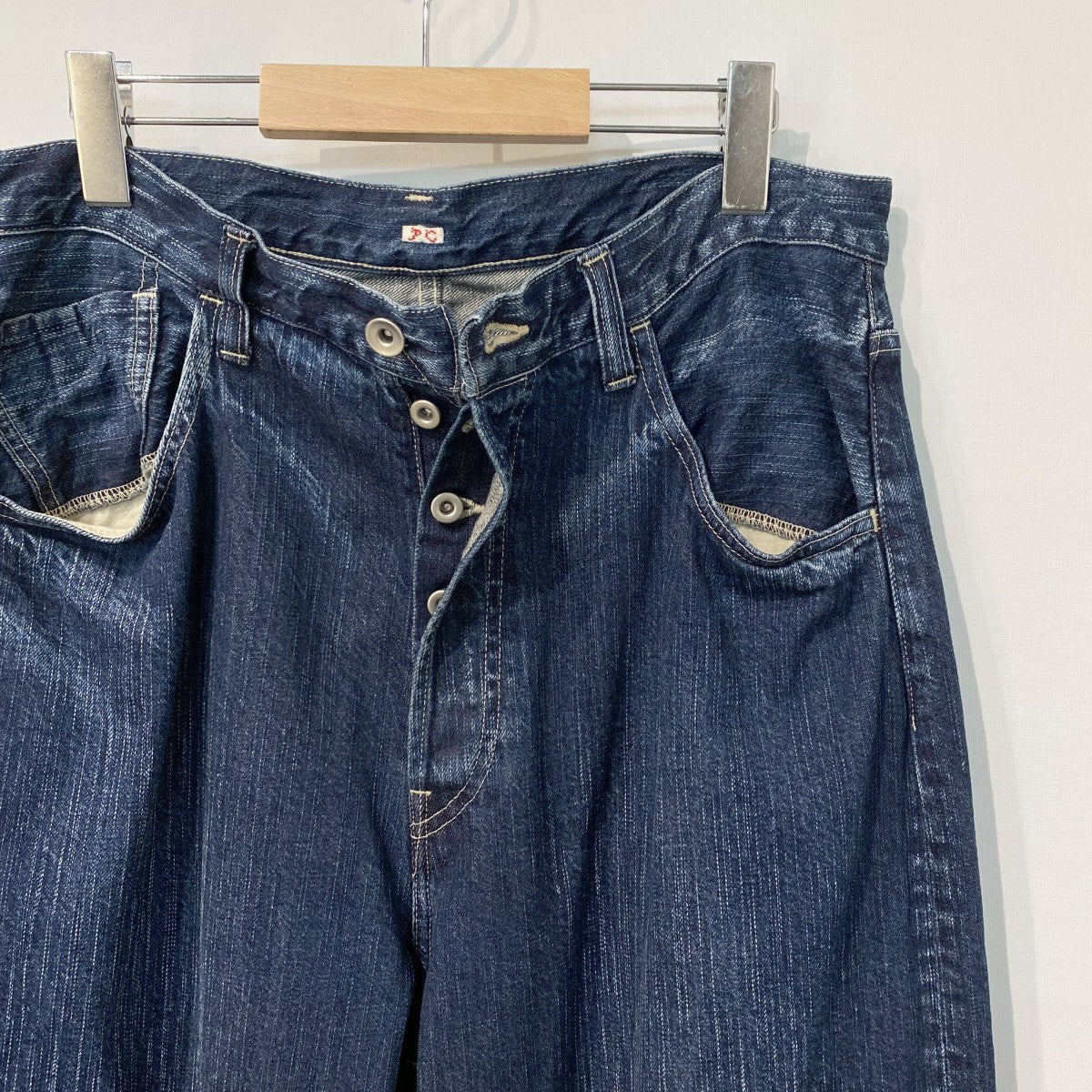 Steinbeck Denim Pants加工スラブ糸ワイドバギーデニムパンツ