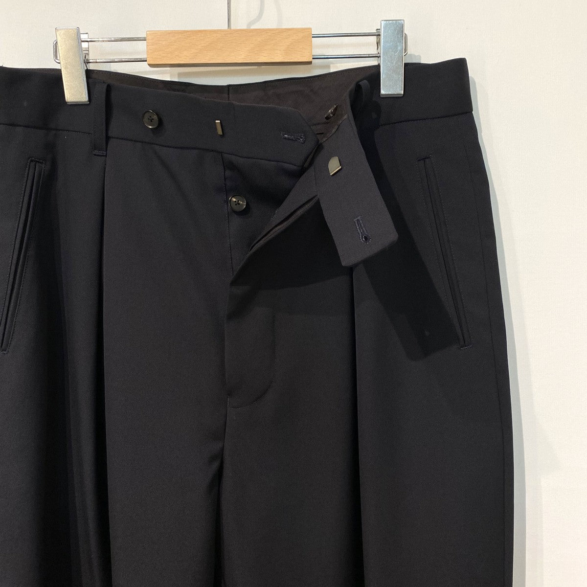 INVERTED PLEATS TROUSERプリーツタックワイドスラックスパンツ