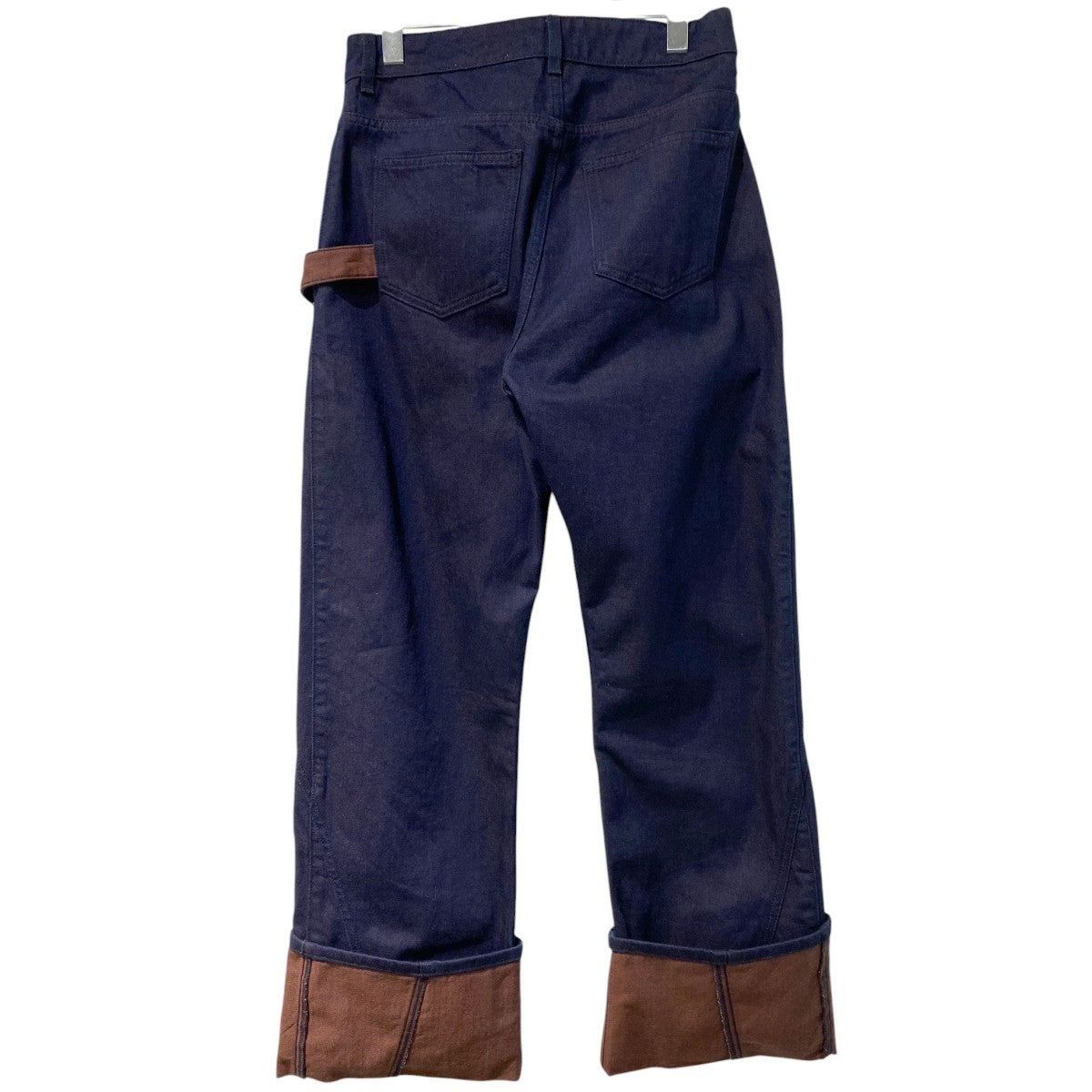 J．W．ANDERSON Turn Up Twisted Workwear Jeansツイストロールアップフィッシャーマンデニムパンツ 古着・中古-3枚目のアイテム画像