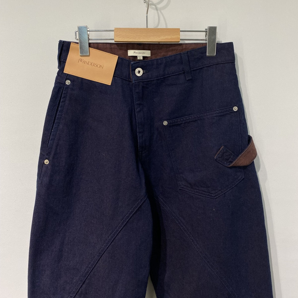 J．W．ANDERSON Turn Up Twisted Workwear Jeansツイストロールアップフィッシャーマンデニムパンツ 古着・中古-4枚目のアイテム画像