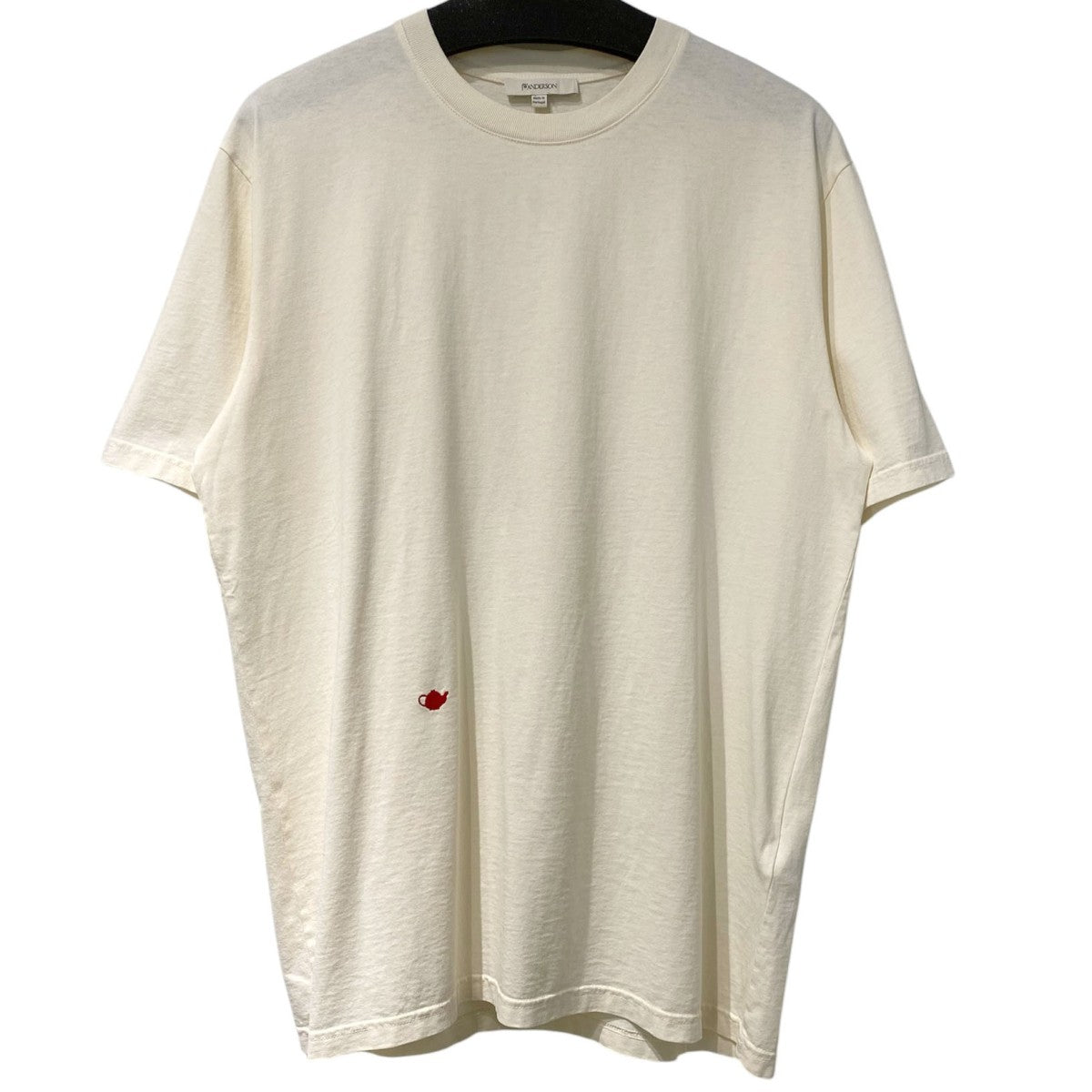J．W．ANDERSON CONTRAST EMBROIDERY T-SHIRTティーポットブランドロゴ刺繍TシャツJT0300PG1800002 古着・中古-1枚目のアイテム画像