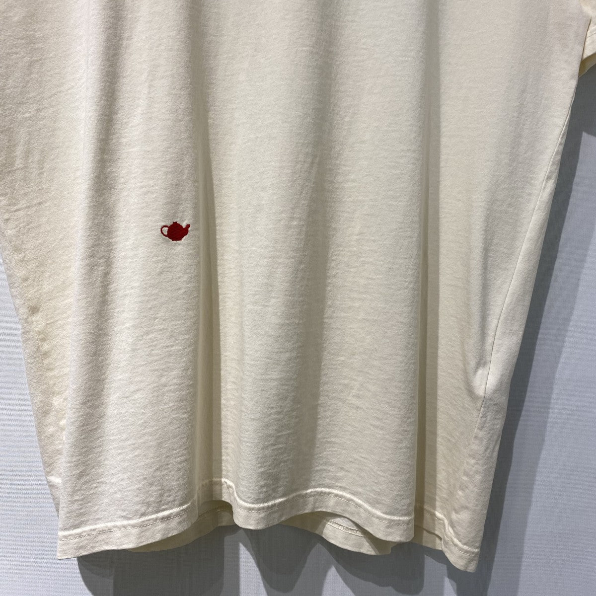 J．W．ANDERSON CONTRAST EMBROIDERY T-SHIRTティーポットブランドロゴ刺繍TシャツJT0300PG1800002 古着・中古-4枚目のアイテム画像