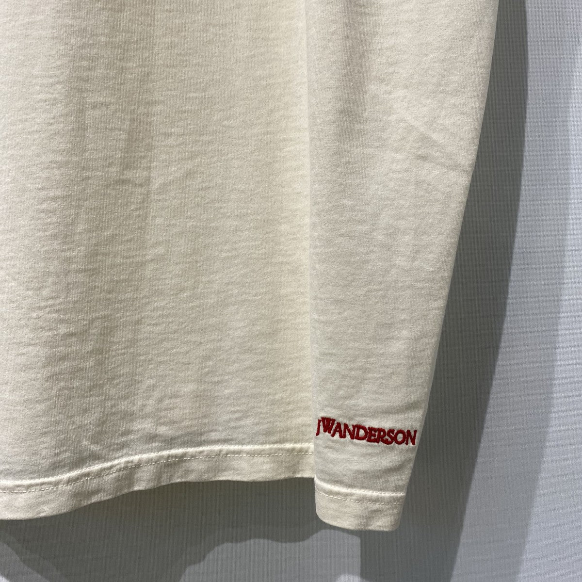 J．W．ANDERSON CONTRAST EMBROIDERY T-SHIRTティーポットブランドロゴ刺繍TシャツJT0300PG1800002 古着・中古-5枚目のアイテム画像