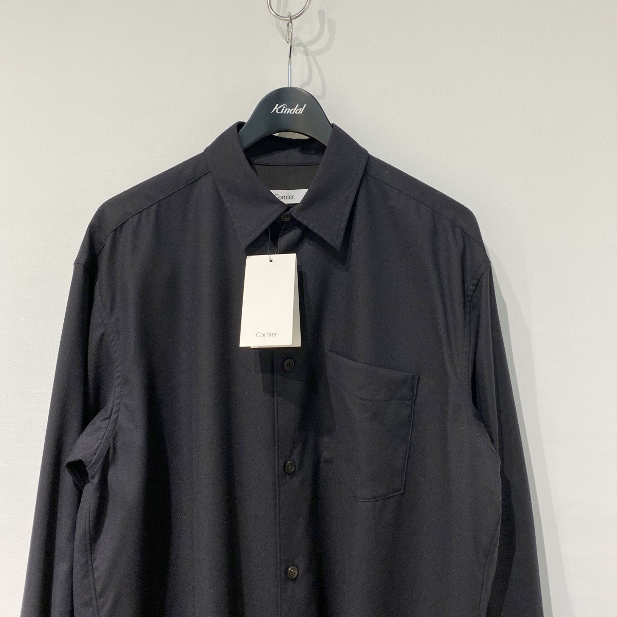 Cornier 25AWSuper160’s WOOL LIGHT MILLED SHIRTSウールシャツ 古着・中古-4枚目のアイテム画像