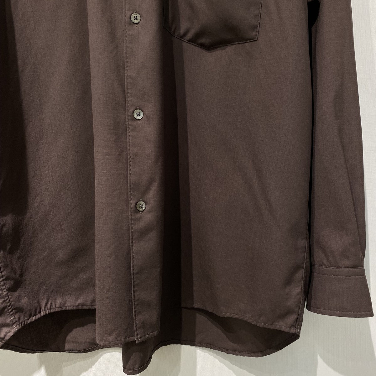 Cornier Super180’s WORSTED WOOL SHIRTSウールシャツ 古着・中古-4枚目のアイテム画像