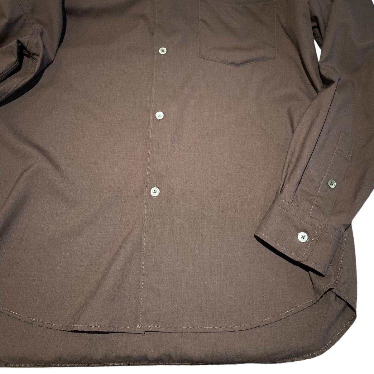 Cornier Super180’s WORSTED WOOL SHIRTSウールシャツ 古着・中古-6枚目のアイテム画像
