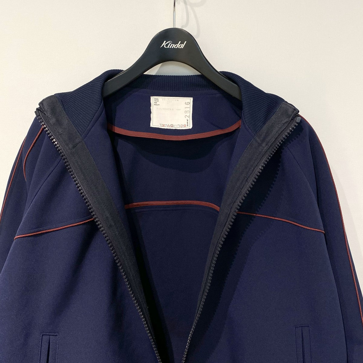 sacai 22AWTechnical Jersey Zip Up Blousonオーバーサイズジャージートラックジャケット 古着・中古-6枚目のアイテム画像