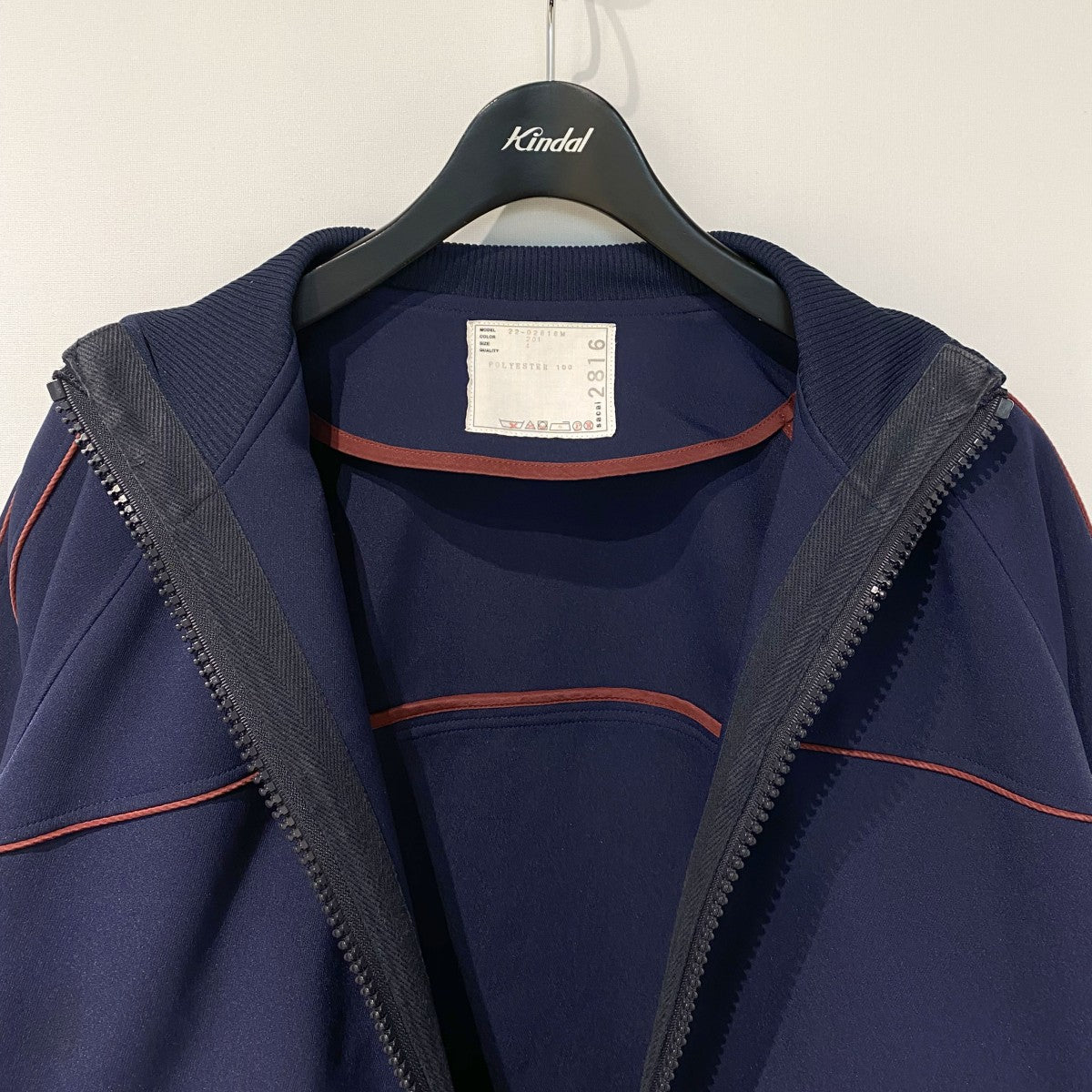 sacai 22AWTechnical Jersey Zip Up Blousonオーバーサイズジャージートラックジャケット 古着・中古-7枚目のアイテム画像