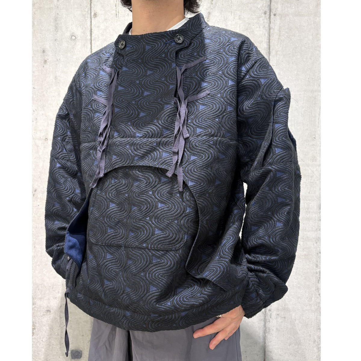 LSS Wave Embroidery Monk Anorak Jacket刺繍総柄アノラックジャケット
