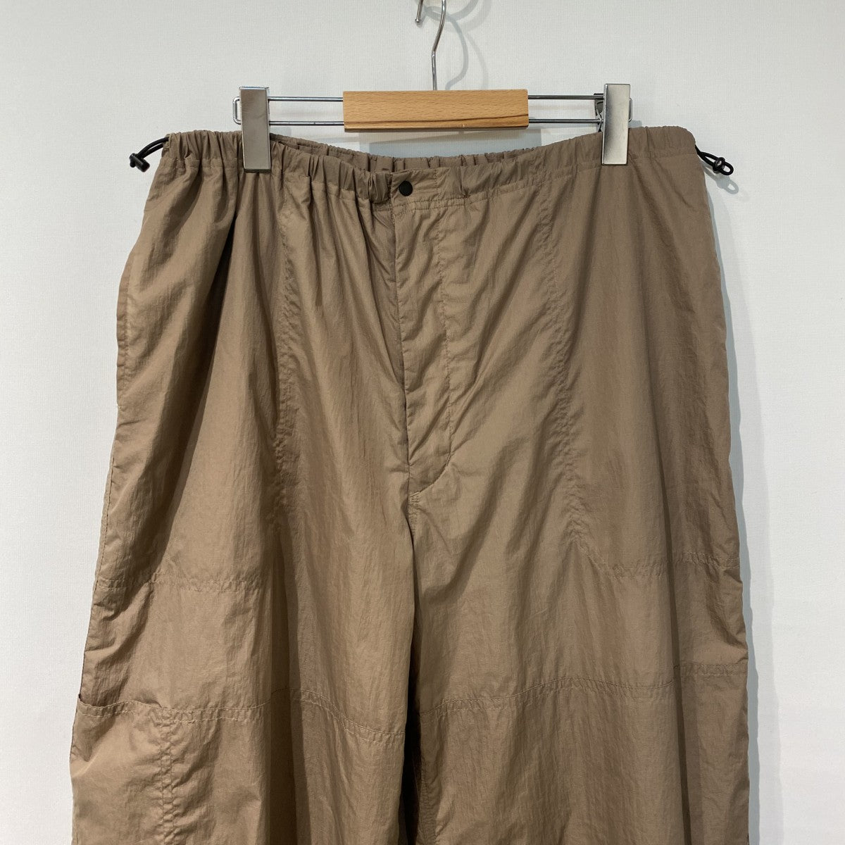 21SSNYLON WORK PANTSナイロンパンチ加工ワークワイドパンツ