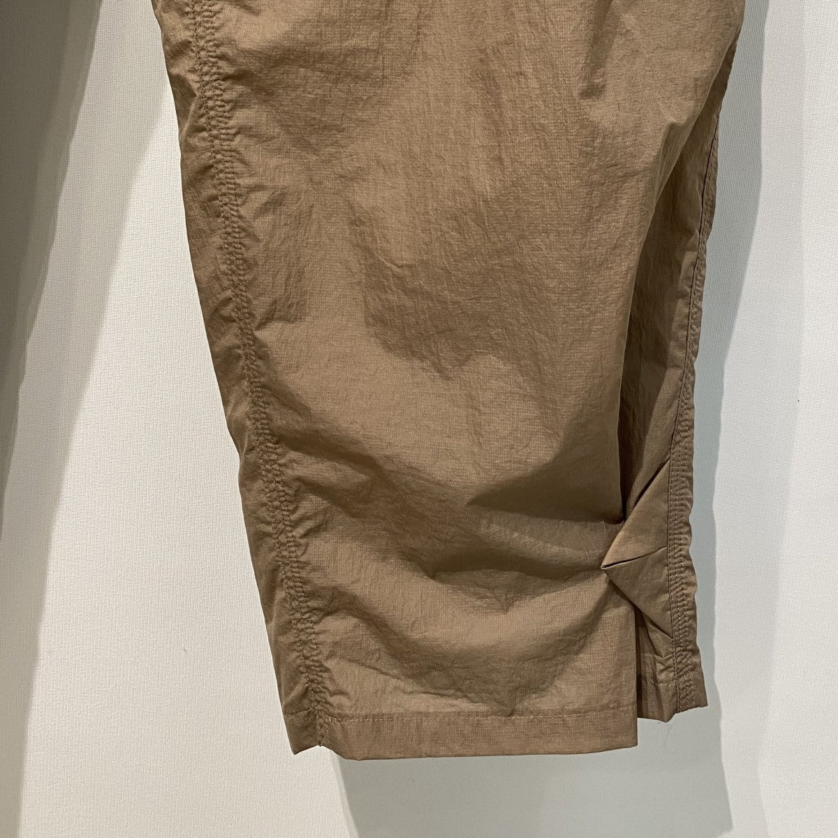 21SSNYLON WORK PANTSナイロンパンチ加工ワークワイドパンツ