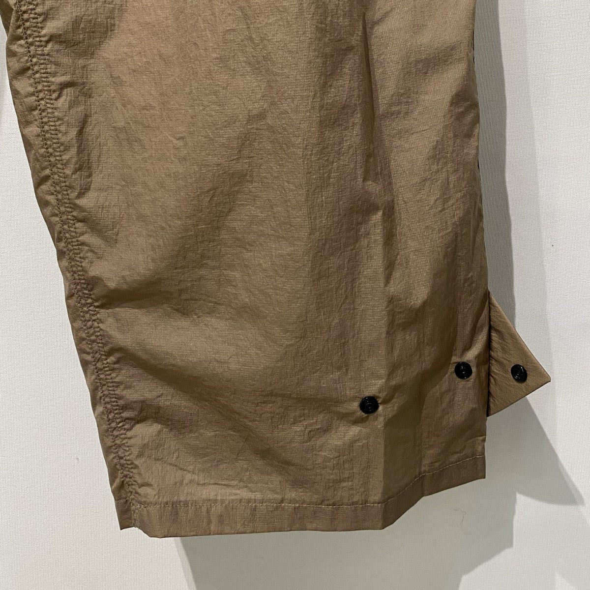 21SSNYLON WORK PANTSナイロンパンチ加工ワークワイドパンツ
