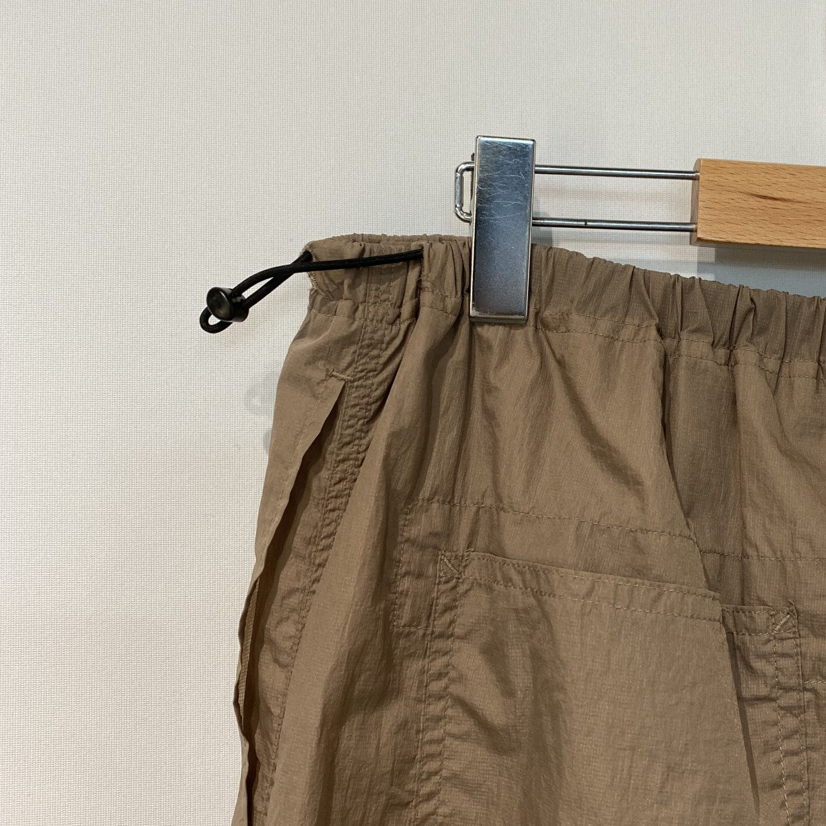 21SSNYLON WORK PANTSナイロンパンチ加工ワークワイドパンツ