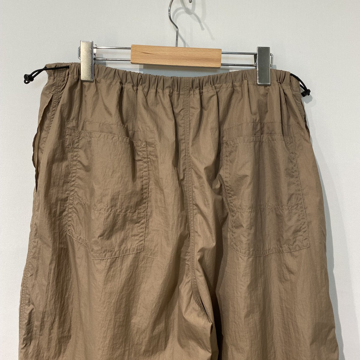 21SSNYLON WORK PANTSナイロンパンチ加工ワークワイドパンツ