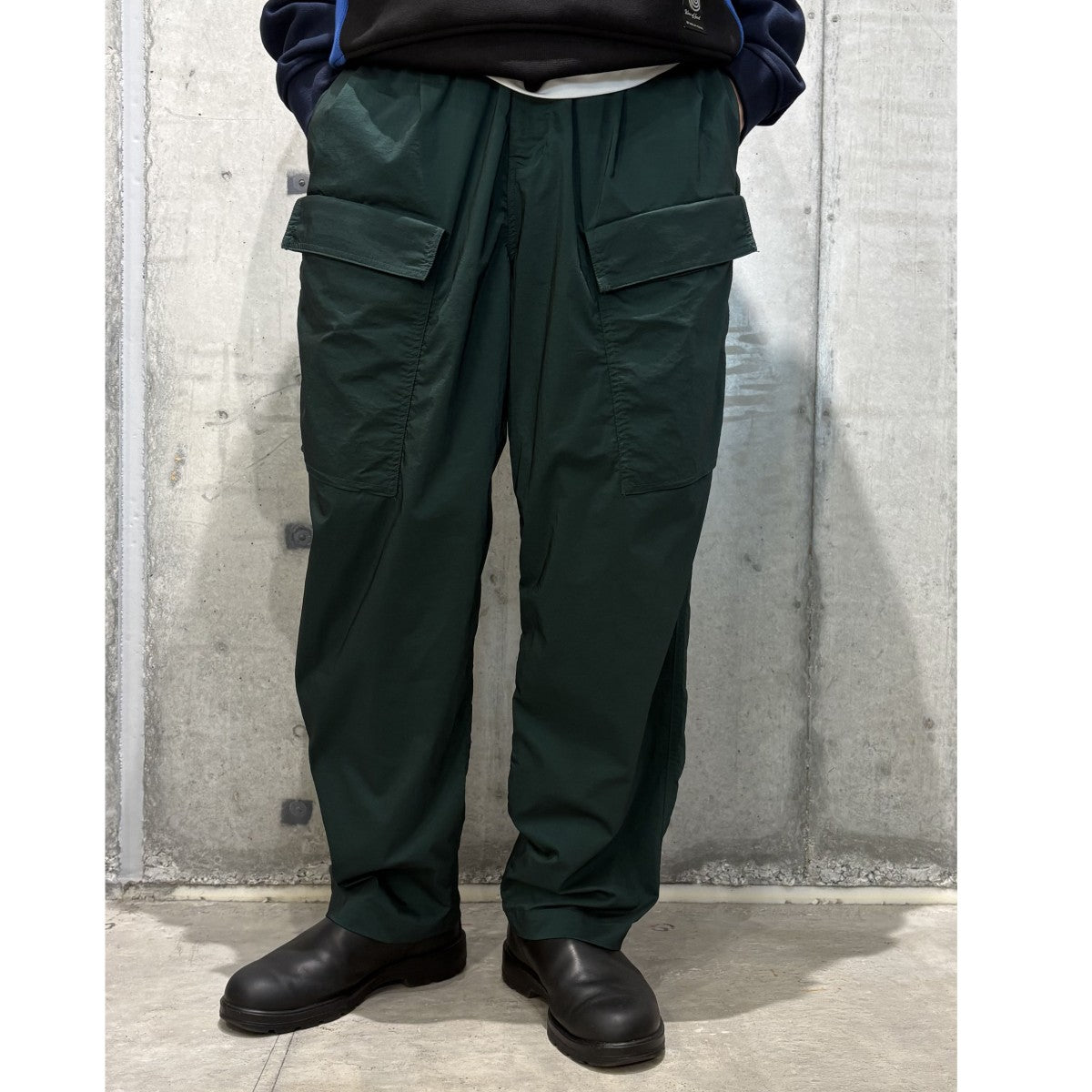 21SSNYLON MILITARY PANTSナイロンミリタリーワイドストレッチパンツ