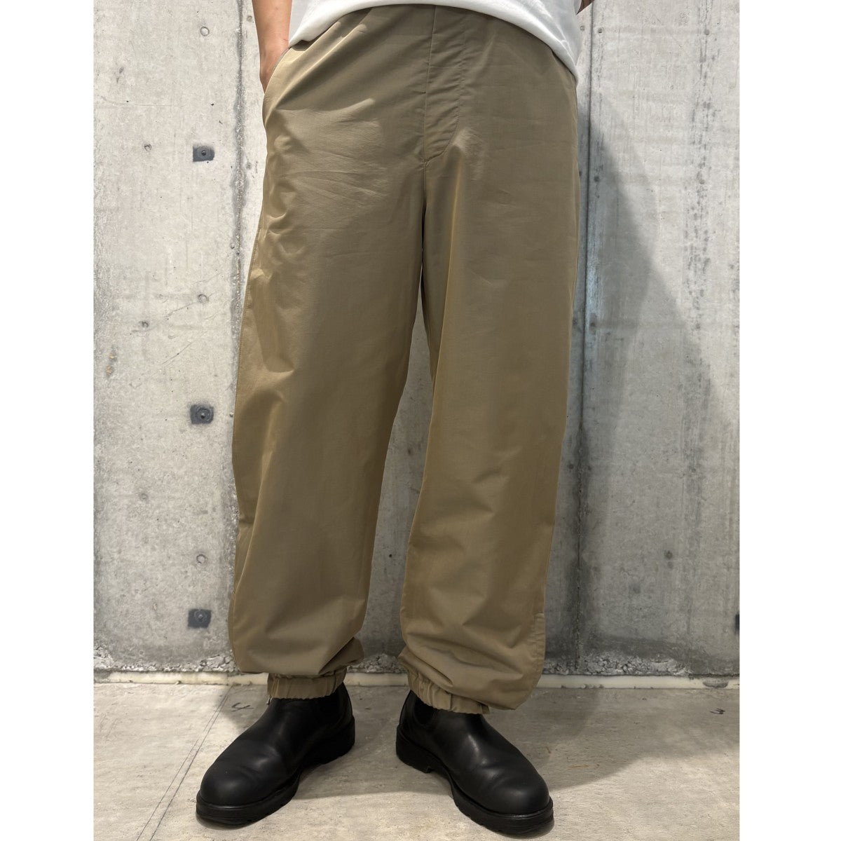 23AWFINX POLYESTER CHAMBRAY PANTSウェザーシャンブレー生地撥水加工ジョガーイージーTECHテックパンツ