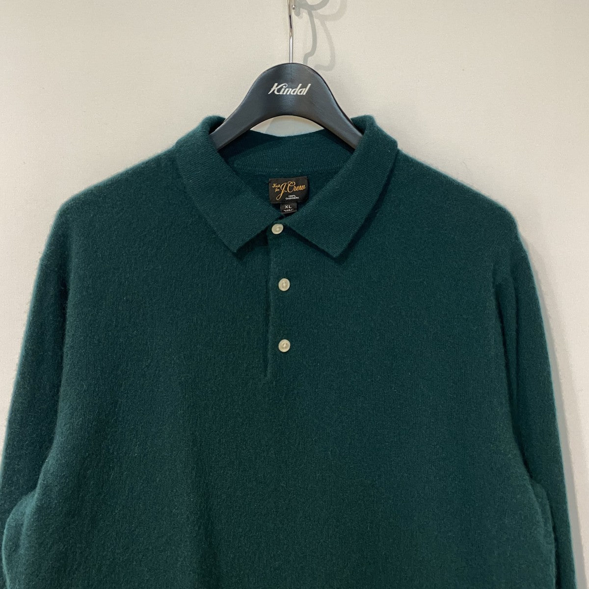 Cashmere Collared Sweater-Poloカシミヤニットポロシャツ