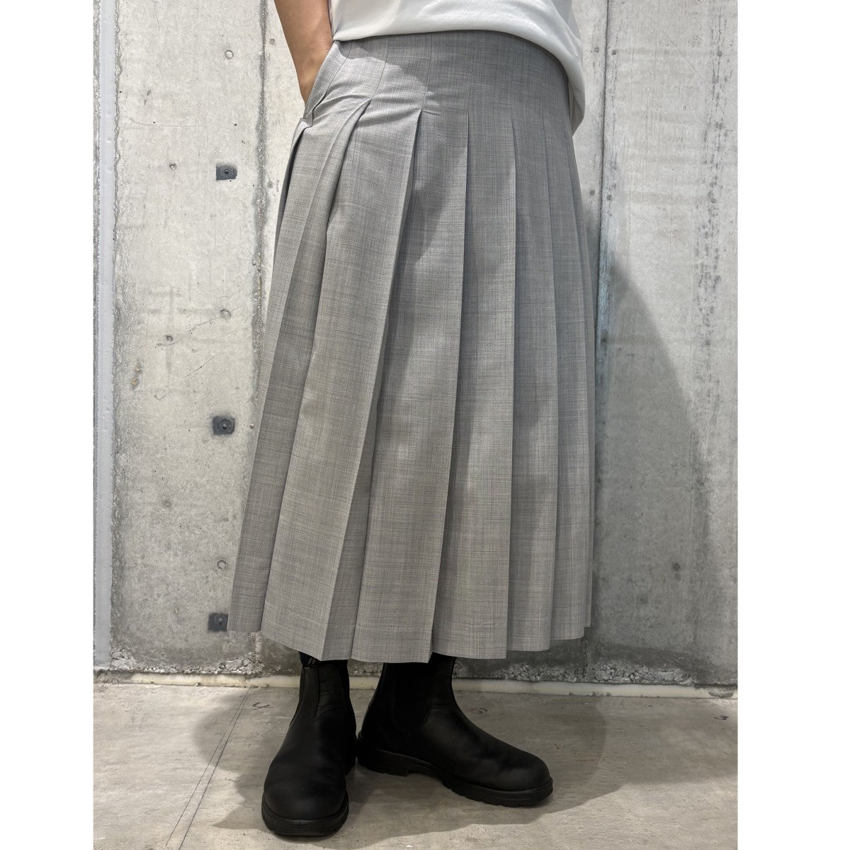 26SSSuspender Pleated Skirtサスペンダー付プリーツスカートPQ-S001