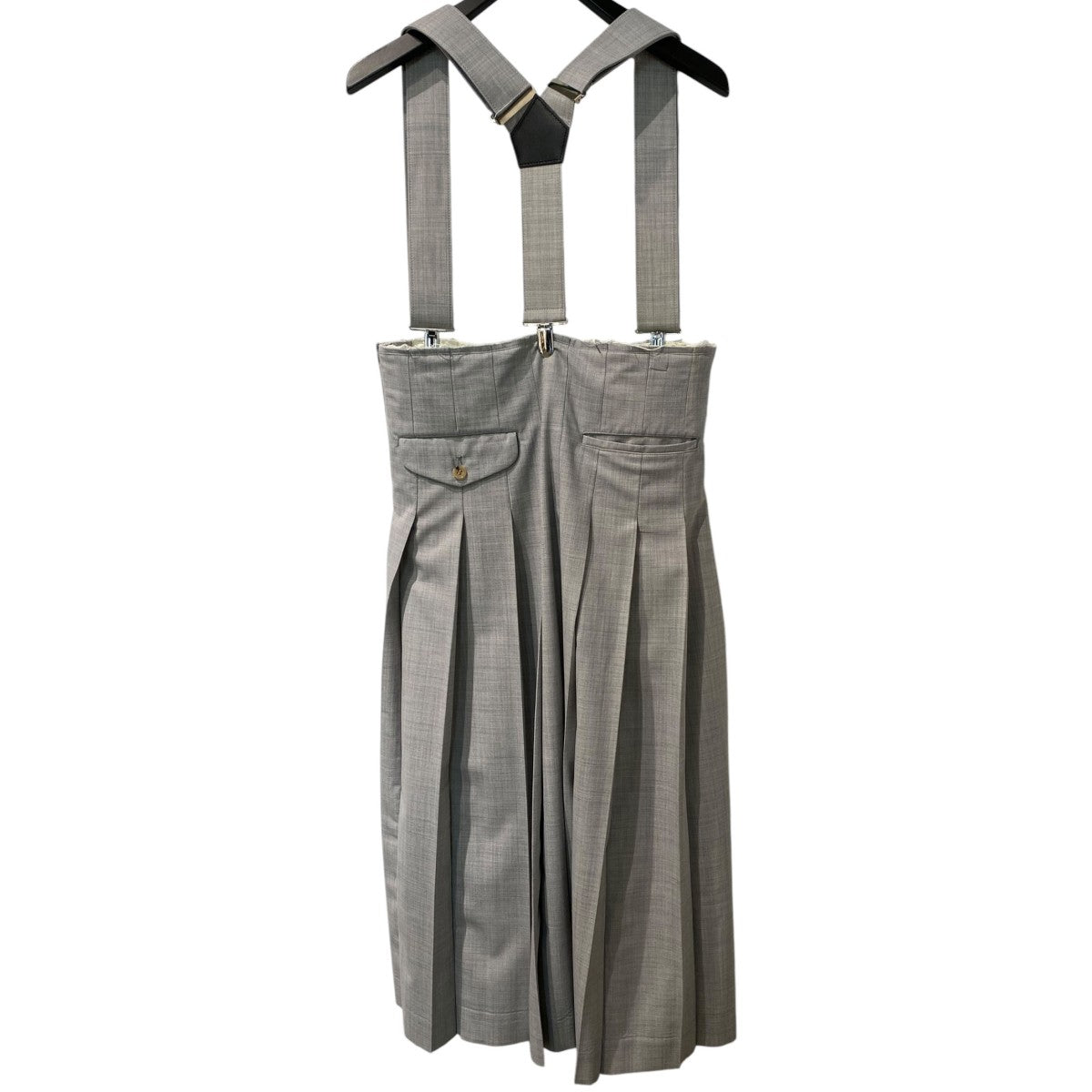 26SSSuspender Pleated Skirtサスペンダー付プリーツスカートPQ-S001