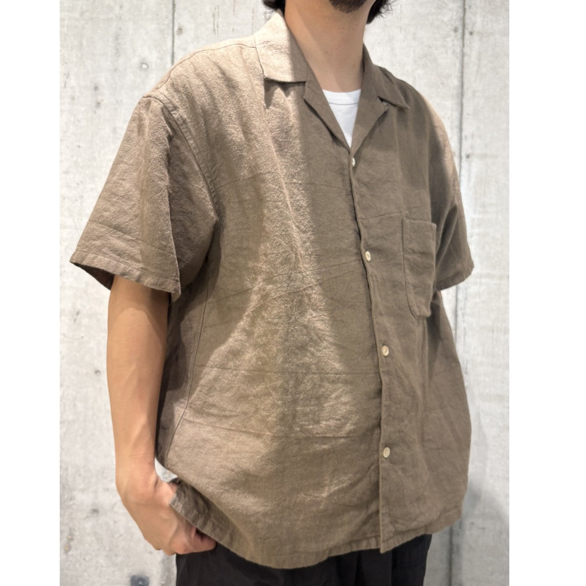 26SSHemp Short Sleeve Open Collar Shirtヘンプショートスリーブオープンシャツ