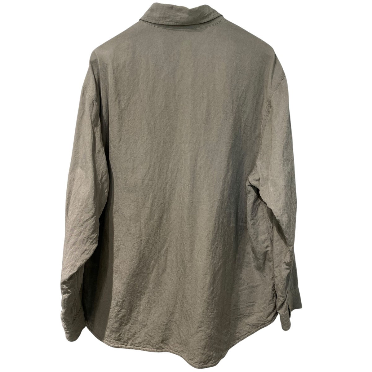 SILK／LINEN FADED GABARDINE SHIRTSシルクリネンフェード加工ギャバジンオーバーサイズシャツ