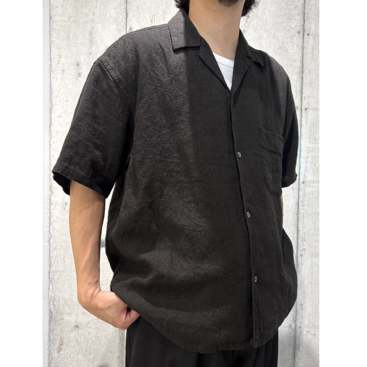 26SSHemp Short Sleeve Open Collar Shirtヘンプショートスリーブオープンシャツ