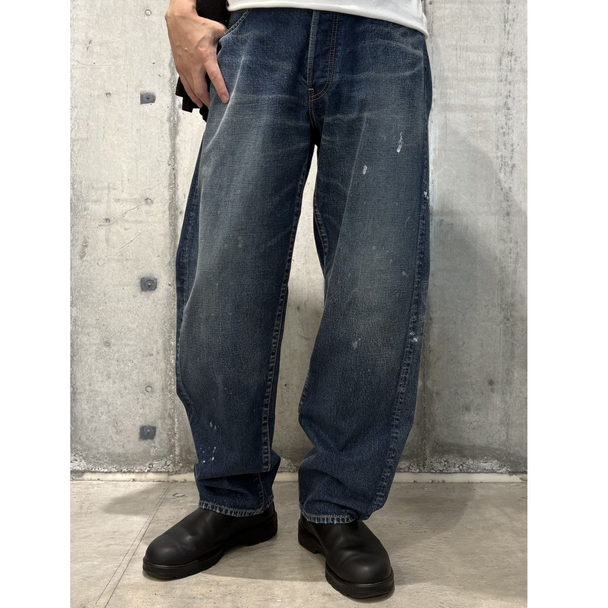 26SSOld Splash Denim Pants Vintaheヴィンテージスプラッシュ加工デニムパンツ