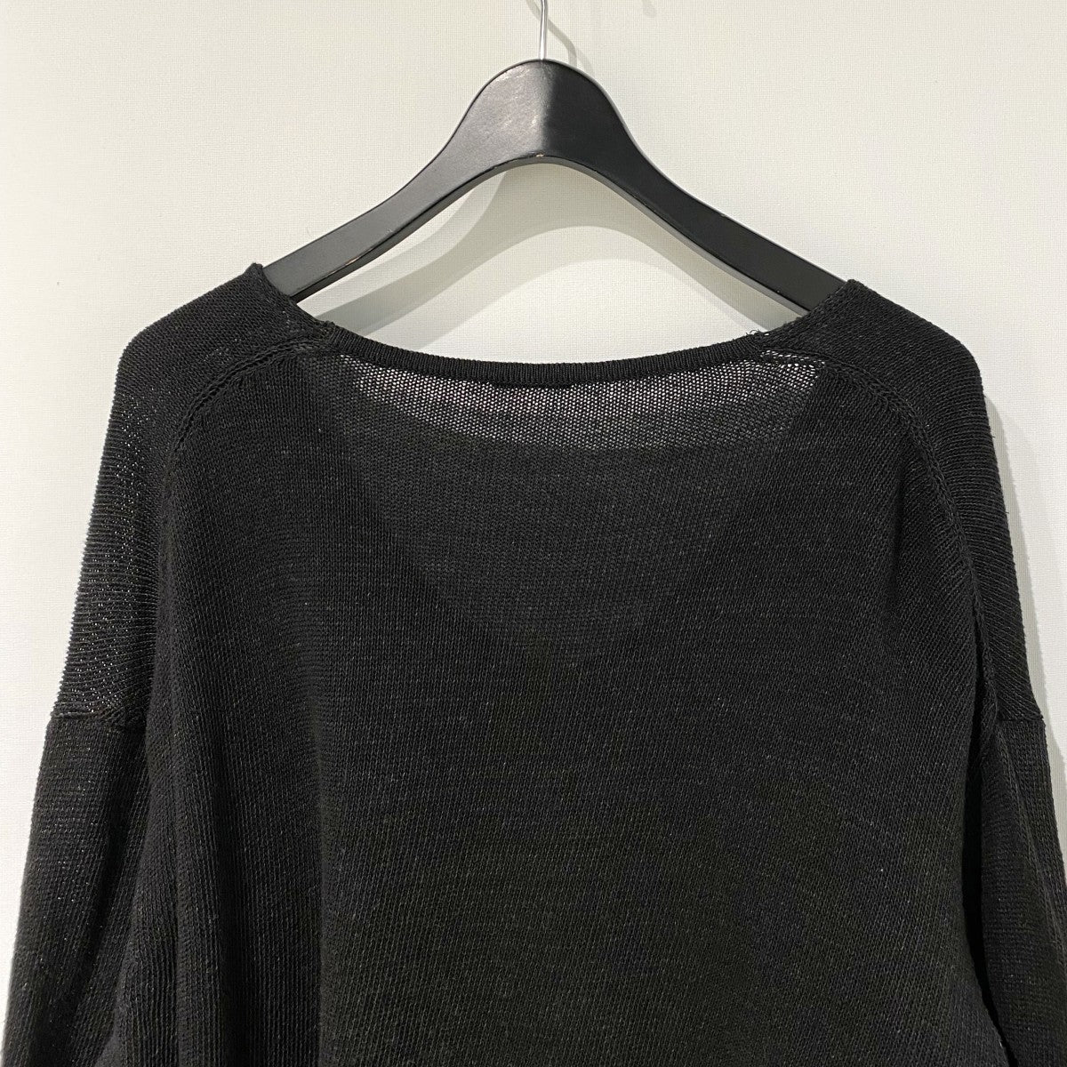 24SSBLACK V-NECK KNIT  加工Vネックニットセーター