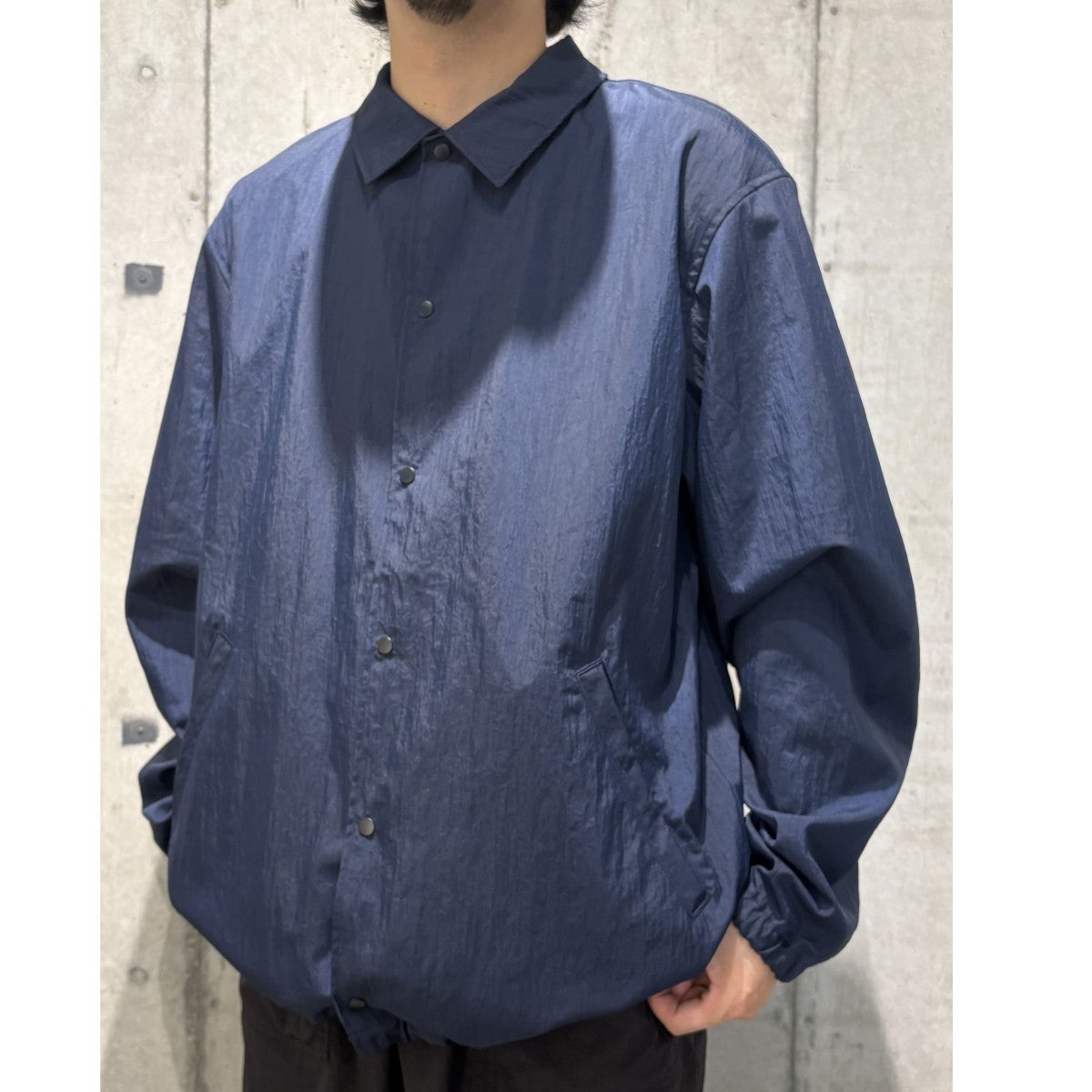23AWSalt Shrunk Nylon w／BORO Patch Coaches Jacket襤褸ボロパッチナイロンジャケット