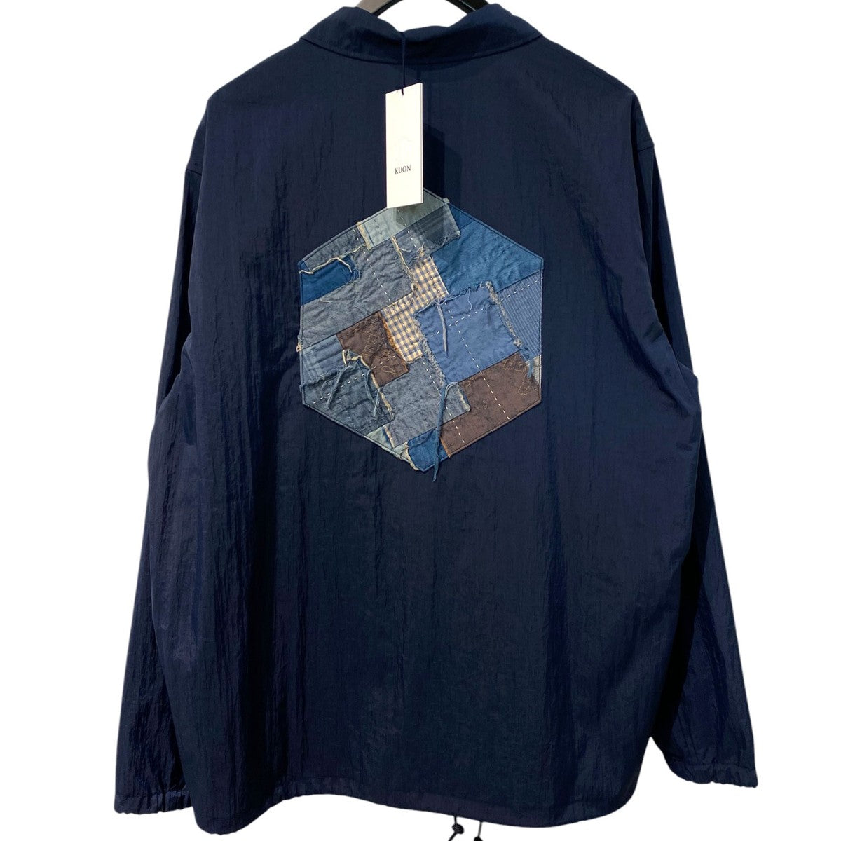 23AWSalt Shrunk Nylon w／BORO Patch Coaches Jacket襤褸ボロパッチナイロンジャケット