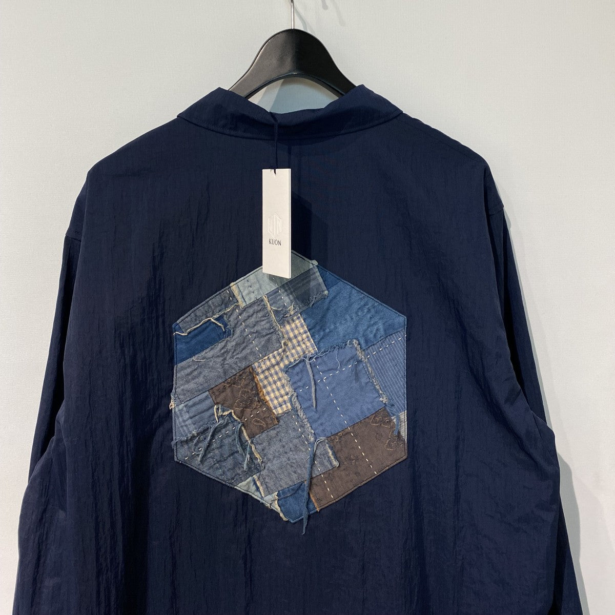 23AWSalt Shrunk Nylon w／BORO Patch Coaches Jacket襤褸ボロパッチナイロンジャケット
