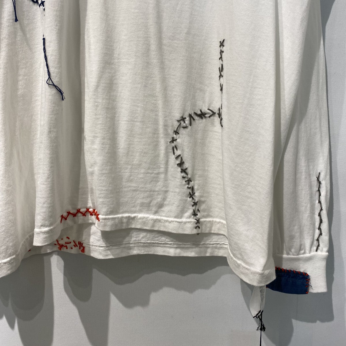 25SSL／S T-shirtハンドメイド刺繍ロングスリーブカットソー