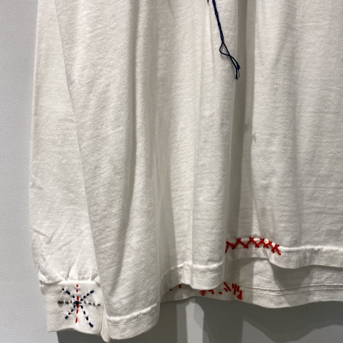 25SSL／S T-shirtハンドメイド刺繍ロングスリーブカットソー