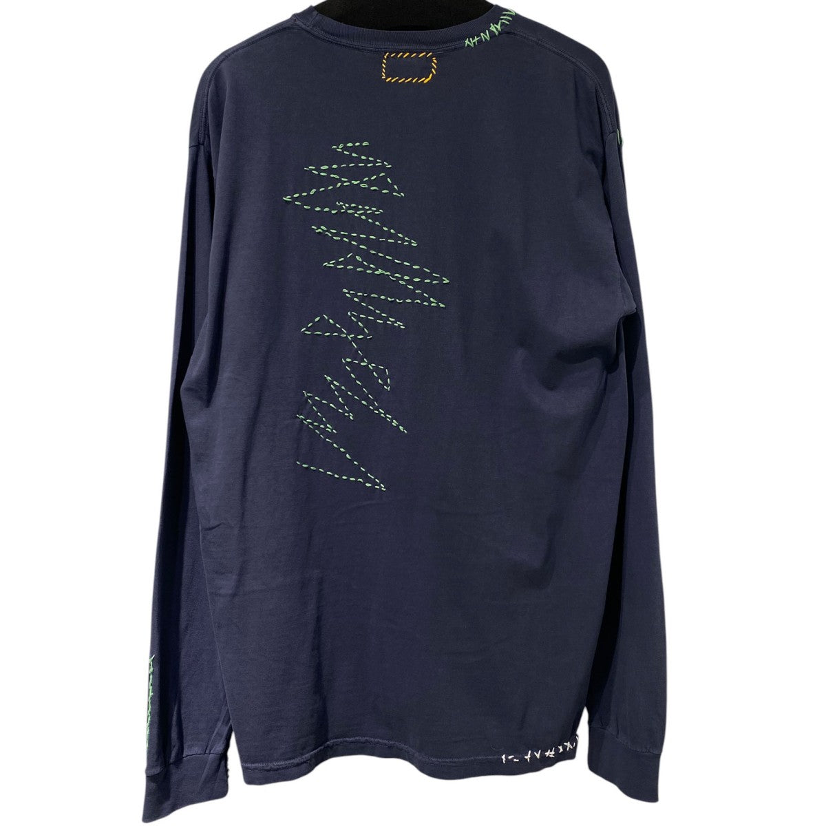 25SSL／S T-shirt VintageヴィンテージUSED加工刺繍ロングスリーブTシャツ