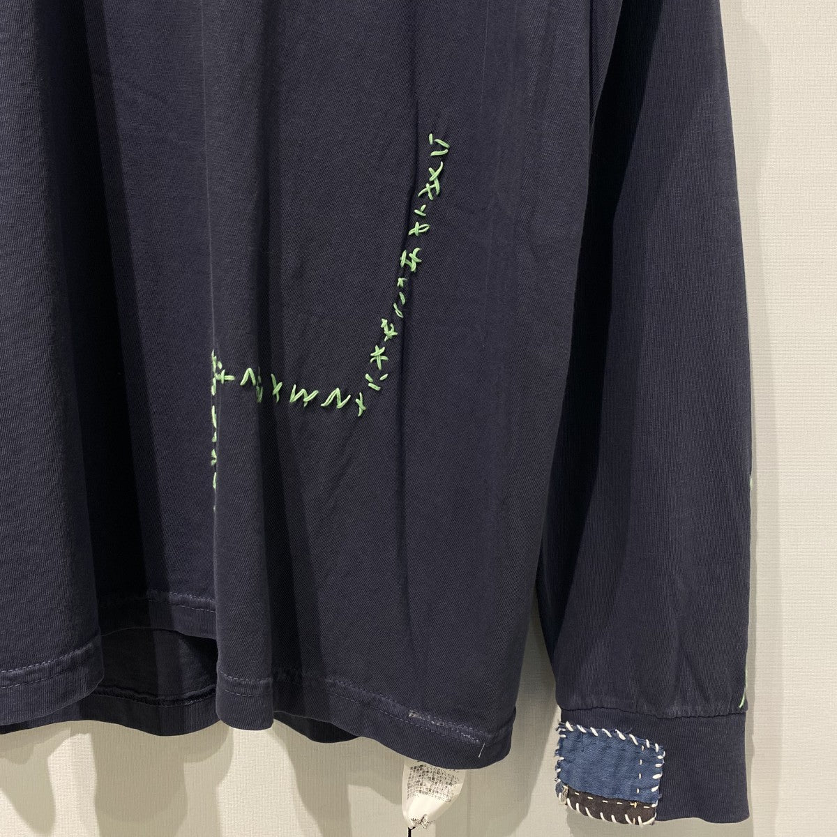 25SSL／S T-shirt VintageヴィンテージUSED加工刺繍ロングスリーブTシャツ