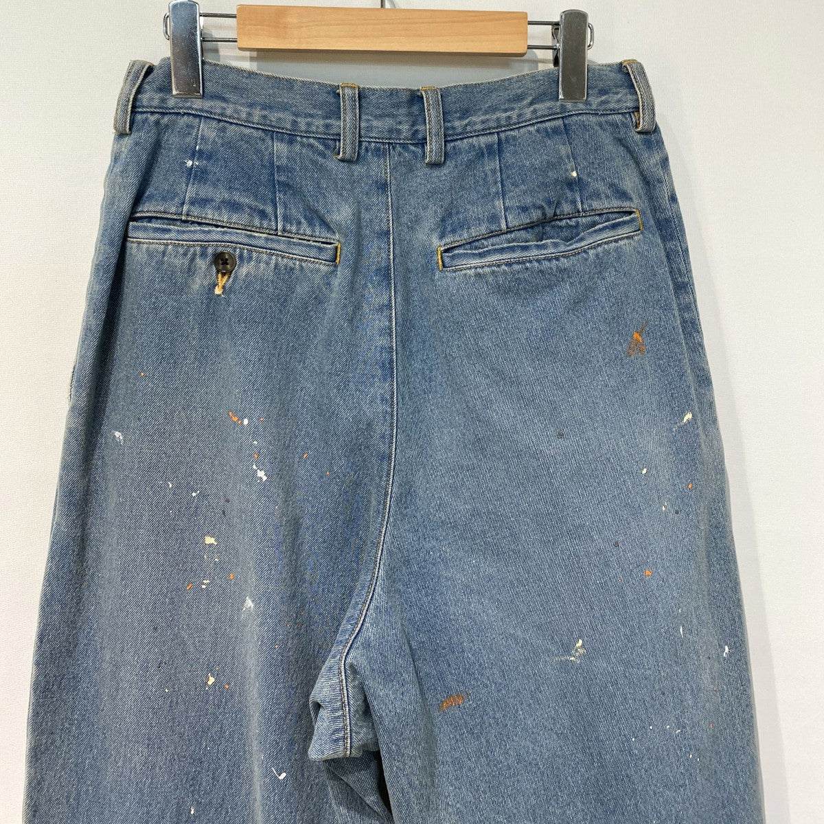 Denim Tapered Trousers (Paint-Splattered)デニムペイントテーパードパンツ