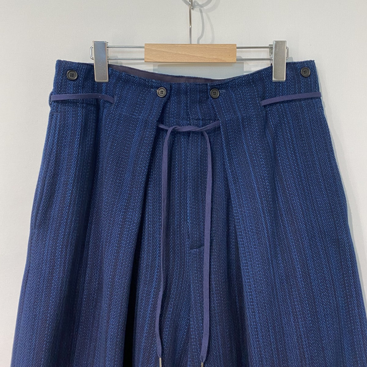 25AWAizome Sashiko 3／4 Hakama Trousers藍染め刺し子サシコ袴ハカマショーツパンツ